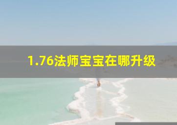 1.76法师宝宝在哪升级