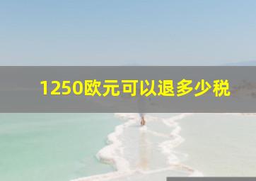 1250欧元可以退多少税