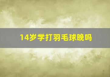 14岁学打羽毛球晚吗