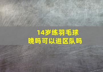 14岁练羽毛球晚吗可以进区队吗