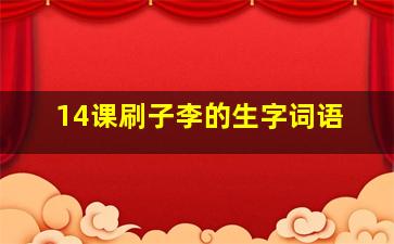 14课刷子李的生字词语