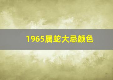 1965属蛇大忌颜色