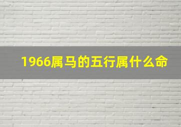 1966属马的五行属什么命