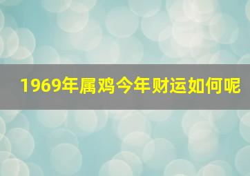 1969年属鸡今年财运如何呢