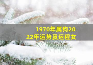 1970年属狗2022年运势及运程女