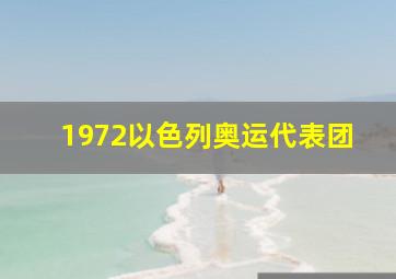 1972以色列奥运代表团