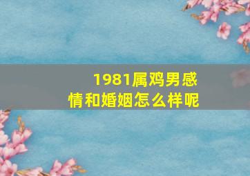 1981属鸡男感情和婚姻怎么样呢