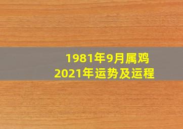 1981年9月属鸡2021年运势及运程