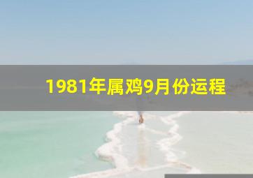 1981年属鸡9月份运程