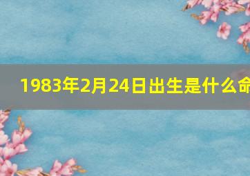 1983年2月24日出生是什么命