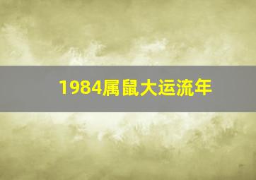 1984属鼠大运流年