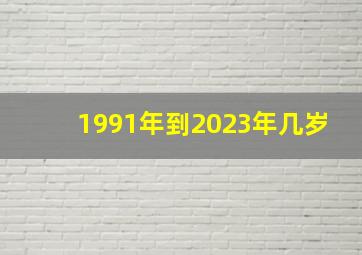 1991年到2023年几岁