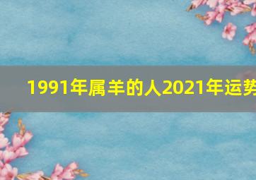 1991年属羊的人2021年运势