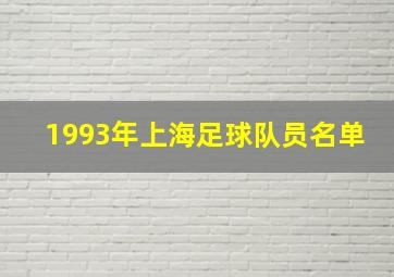 1993年上海足球队员名单