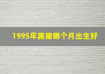 1995年属猪哪个月出生好