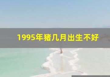 1995年猪几月出生不好