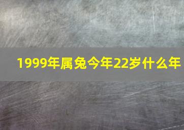 1999年属兔今年22岁什么年