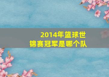 2014年篮球世锦赛冠军是哪个队