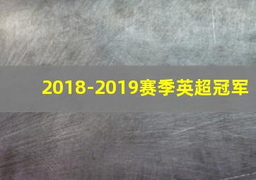 2018-2019赛季英超冠军