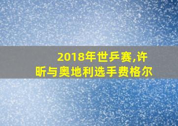 2018年世乒赛,许昕与奥地利选手费格尔