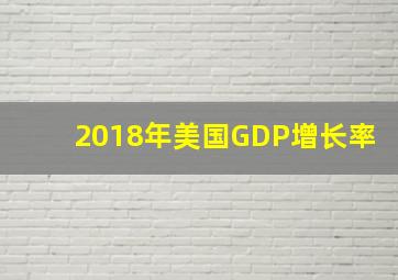 2018年美国GDP增长率