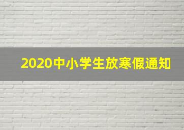 2020中小学生放寒假通知