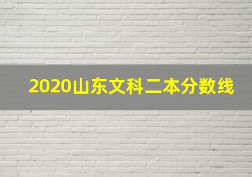 2020山东文科二本分数线