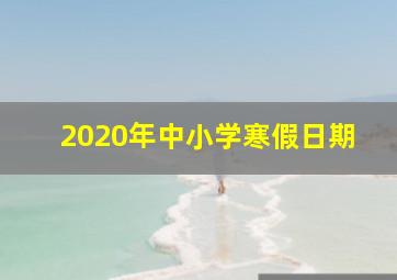 2020年中小学寒假日期