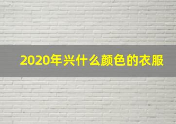 2020年兴什么颜色的衣服