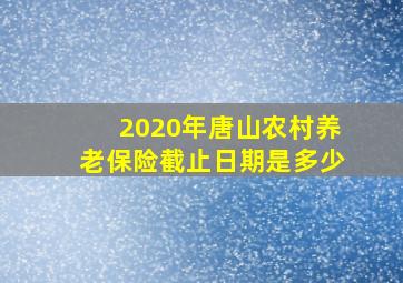 2020年唐山农村养老保险截止日期是多少