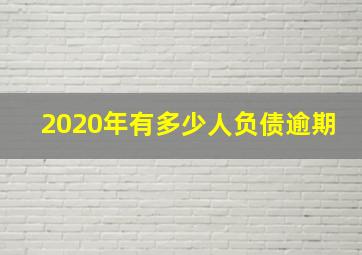 2020年有多少人负债逾期