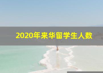 2020年来华留学生人数