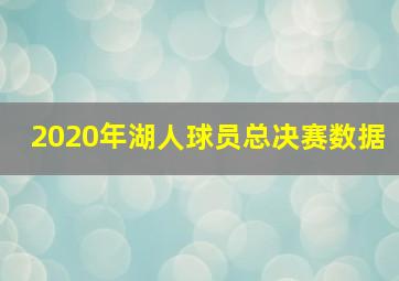 2020年湖人球员总决赛数据