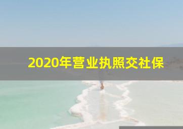 2020年营业执照交社保