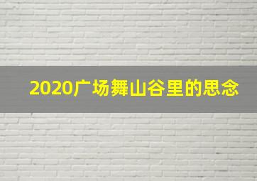 2020广场舞山谷里的思念