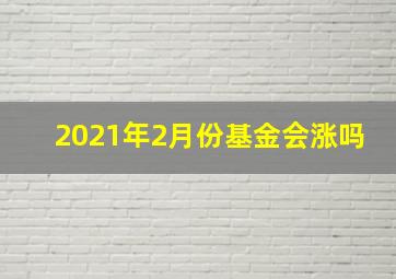 2021年2月份基金会涨吗