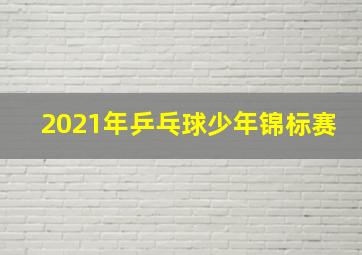 2021年乒乓球少年锦标赛