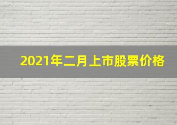 2021年二月上市股票价格