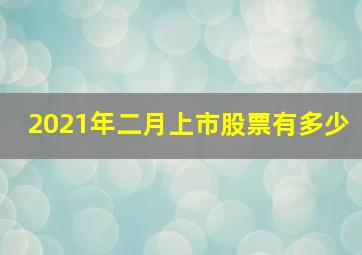 2021年二月上市股票有多少