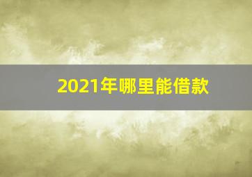 2021年哪里能借款