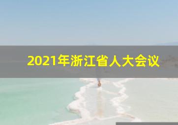 2021年浙江省人大会议