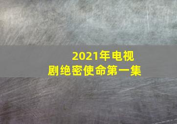 2021年电视剧绝密使命第一集