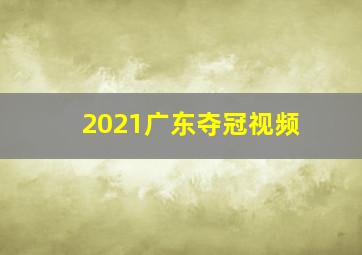 2021广东夺冠视频