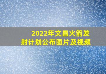 2022年文昌火箭发射计划公布图片及视频