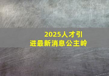 2025人才引进最新消息公主岭