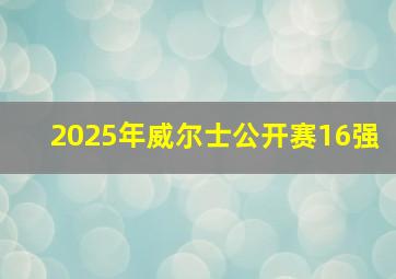 2025年威尔士公开赛16强