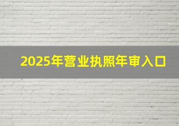 2025年营业执照年审入口