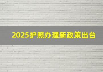 2025护照办理新政策出台