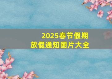 2025春节假期放假通知图片大全