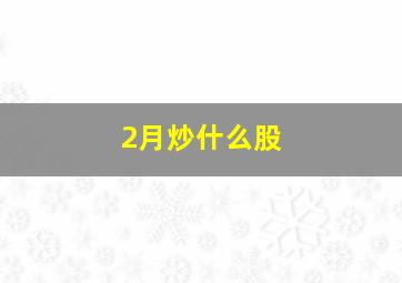 2月炒什么股